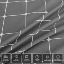Pamposh Lazzaro Double Duvet Set Premium Microfiber Reversible Double Duvet Cover 3Pcs Ultrasoft Hypoallergenic With Zipper Closure - thumbnail 7
