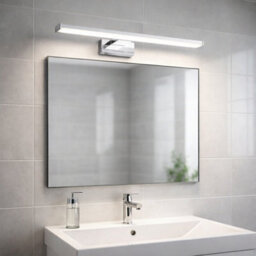 Billtix 400mm Led Bathroom Mirror Light Chrome Ip44 Vanity Wall Light 8W Daylight White 6500K Modern Over Mirror Lighting - thumbnail 2