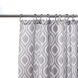 Croydex Hygeine 'n' Clean White & Grey Medallion Shower Curtain (W)180Cm
