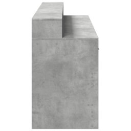 Berkfield Desk With Led Lights Concrete Grey 160X55X91 Cm Engineered Wood - thumbnail 7