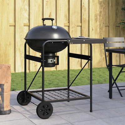 Walplus Outdoor Grill With Wheel Black 96 X 72 X 113 Cm Metal - image 1