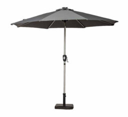 Royalcraft Grey 2.7M Crank And Tilt Led Strip Parasol (38mm Pole, 8 Ribs) - thumbnail 1