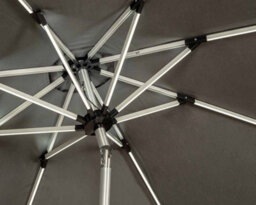 Royalcraft Grey 2.7M Crank And Tilt Led Strip Parasol (38mm Pole, 8 Ribs) - thumbnail 6