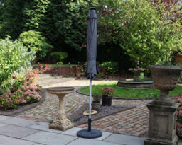 Royalcraft Grey 2.7M Crank And Tilt Led Strip Parasol (38mm Pole, 8 Ribs) - thumbnail 3