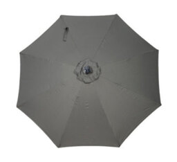Royalcraft Grey 2.7M Crank And Tilt Led Strip Parasol (38mm Pole, 8 Ribs) - thumbnail 7