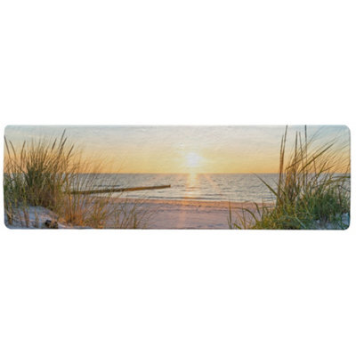 Benjamin Tate Design Sunset At The Baltic Sea Beach Designer Runner Special Soft Home Rug - image 1