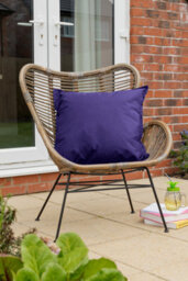 Waterproof Outdoor Garden Cushion Covers Patio Cushion Cover Cases Square Pack Of 2 Purple 60Cm X 60Cm