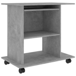 Berkfield Modern Computer Desk Concrete Grey 80X50X75 Cm Engineered Wood