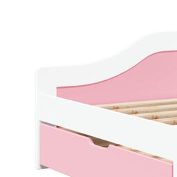 Berkfield Day Bed With 2 Drawers Without Mattress Irun White&pink 90X200 Cm - thumbnail 9