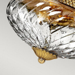 Luminosa Lighting Elstead Hinkley Plantation 3 Light Flush Mount Burnished Brass - thumbnail 3