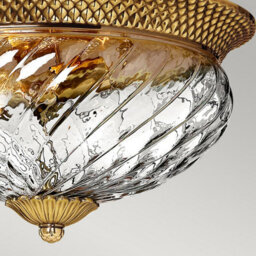 Luminosa Lighting Elstead Hinkley Plantation 3 Light Flush Mount Burnished Brass - thumbnail 4