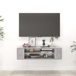 Berkfield Elegant Hanging Tv Cabinet Concrete Grey 100X30X26.5 Cm Engineered Wood - thumbnail 2
