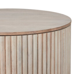 Wyld And Coco Mango Wood Co Coffee Table With Hidden Storage 70Cm Light Lacquered Finish - thumbnail 4
