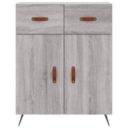 Berkfield Highboard Grey Sonoma 69.5X34X180 Cm Engineered Wood - thumbnail 8