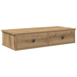 Walplus Wall Shelf With Drawers Artisian Oak 80X31X17 Cm Engineered Wood - thumbnail 2