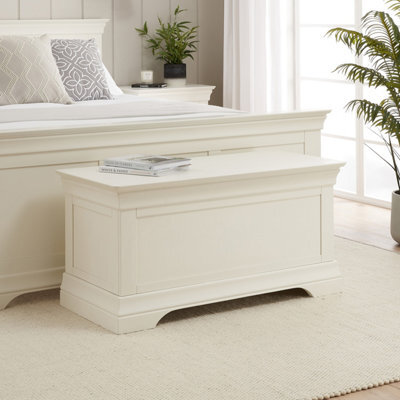 The Furniture Market Wilmslow White Painted Blanket Box - image 1