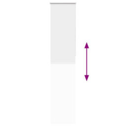 Berkfield Roller Blind Blackout White 55X210 Cm Fabric Width 50.7 Cm Polyester - thumbnail 9