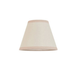 Loops Elegant Vintage White & Almond Tapered Cylinder Lamp Shade - 16Cm Fabric Light Fixture - thumbnail 5