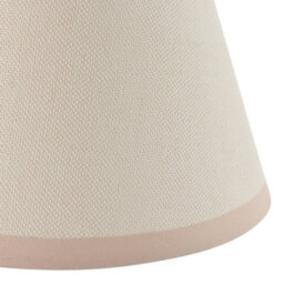 Loops Elegant Vintage White & Almond Tapered Cylinder Lamp Shade - 16Cm Fabric Light Fixture - thumbnail 3