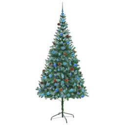 Vidaxl Artificial Christmas Tree With Stand Green 210 Cm Pvc And Steel - thumbnail 4