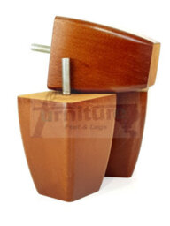 L&F 4X Solid Wooden Feet Replacement Furniture Legs 90mm Height  Sofas Chairs Stools M8 (8mm) (Dark Oak) - thumbnail 5