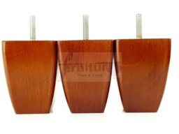 L&F 4X Solid Wooden Feet Replacement Furniture Legs 90mm Height  Sofas Chairs Stools M8 (8mm) (Dark Oak) - thumbnail 3