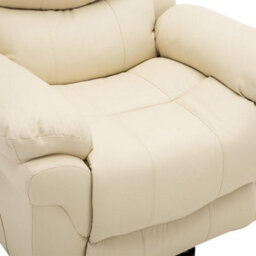 More4Homes Madison Dual Motor Electric Riser Rise Recliner Bonded Leather Armchair Electric Lift Chair (Cream) - thumbnail 6