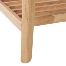 Wyld And Coco Aurahome Console Table, Light Brown Mdf Top With Rubberwood Legs, 90 X 40 X 75 Cm - thumbnail 6