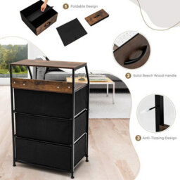 3-Drawer Bedroom Nightstand Bed Side Table Organizer Unit Cabinet Dresser - thumbnail 4