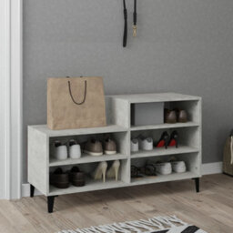 Berkfield Industrial Shoe Cabinet Concrete Grey 102X36X60 Cm Engineered Wood - thumbnail 6