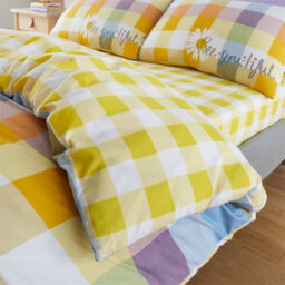 Gc Gaveno Cavailia Sunshine Checkered Duvet Cover Bedding Set Multi King 3Pc With Reversible Checked Printed Quilt Cover - thumbnail 2