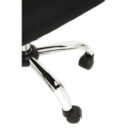 Orsina Comfortable Design Black And Chrome Home Office Chair, Ergonomic Work From Home Chair, Movable Chair - thumbnail 9