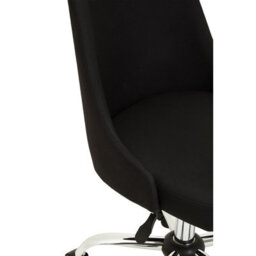 Orsina Comfortable Design Black And Chrome Home Office Chair, Ergonomic Work From Home Chair, Movable Chair - thumbnail 6
