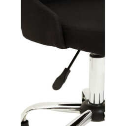Orsina Comfortable Design Black And Chrome Home Office Chair, Ergonomic Work From Home Chair, Movable Chair - thumbnail 8
