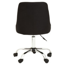 Orsina Comfortable Design Black And Chrome Home Office Chair, Ergonomic Work From Home Chair, Movable Chair - thumbnail 5