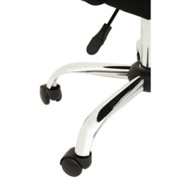 Orsina Comfortable Design Black And Chrome Home Office Chair, Ergonomic Work From Home Chair, Movable Chair - thumbnail 7