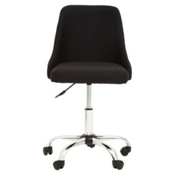 Orsina Comfortable Design Black And Chrome Home Office Chair, Ergonomic Work From Home Chair, Movable Chair - thumbnail 3