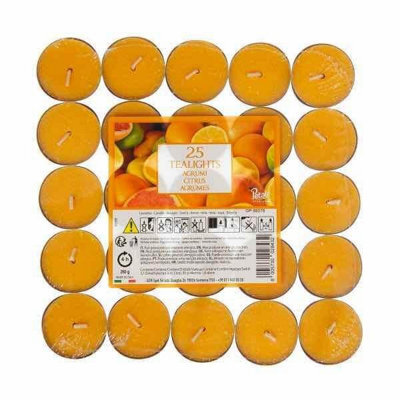 Prices Candles Petali Citrus Tea Lights (Pack Of 25) Orange (One Size)