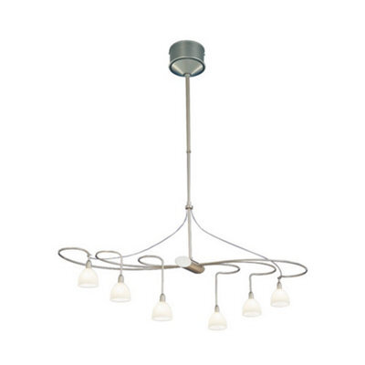 Luminosa Lighting Luminosa Lunar Straight Bar Pendant Ceiling Light Satin Nickel