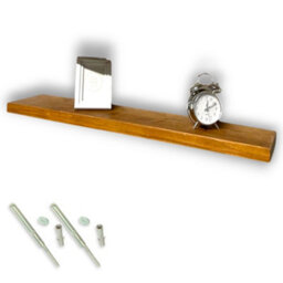 Mkgt Solid Wood Floating Shelf With Hidden Brackets Extra Thick 45mm Rustic Wall Shelf (Tudor Oak, 140Cm)