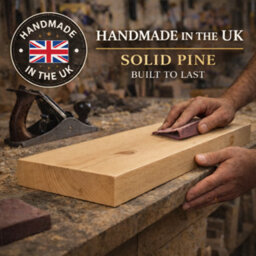 Mkgt Solid Wood Floating Shelf With Hidden Brackets Extra Thick 45mm Rustic Wall Shelf (Tudor Oak, 140Cm) - thumbnail 8