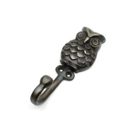 Oakcrafts - Antique Cast Iron Decorative Owl Hook - 165mm X 70mm - thumbnail 3