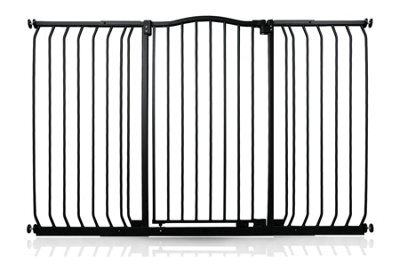 Bettacare Extra Tall Curved Top Dog Gate, 152Cm - 161Cm, Matt Black, Extra Tall 100Cm In Height, Pressure Fit Pet Gate - image 1