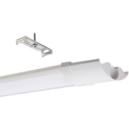 4Ft Ip65 Flush Batten Light - 18W Daylight White Led - Opal & Gloss White Pc - thumbnail 4