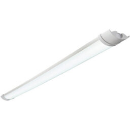 4Ft Ip65 Flush Batten Light - 18W Daylight White Led - Opal & Gloss White Pc