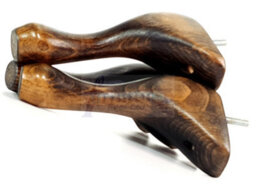 Queen Anne Wooden Legs Burnt Oak Wash 150mm High Set Of 4 Replacement Furniture Feet Chairs Sofas Footstools M10 (10mm) - thumbnail 3