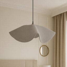 CGC Lighting Cgc Flora 78Cm Grey Large Floppy Fabric Lampshade - thumbnail 2