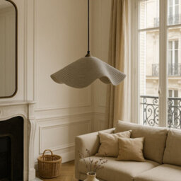 CGC Lighting Cgc Flora 78Cm Grey Large Floppy Fabric Lampshade - thumbnail 5
