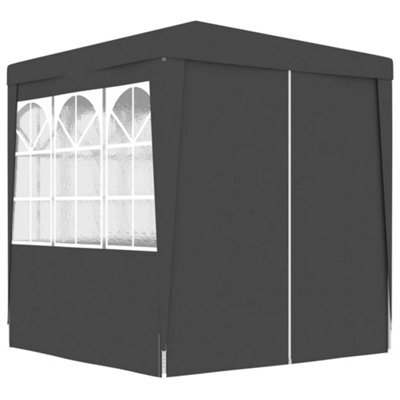 Walplus Professional Party Tent Garden Gazebo Canopy With Side Walls 2X2 M Anthracite 90Gm - image 1
