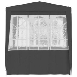 Walplus Professional Party Tent Garden Gazebo Canopy With Side Walls 2X2 M Anthracite 90Gm - thumbnail 4